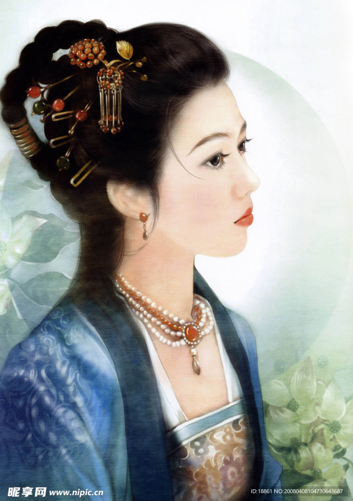 手绘古装美女