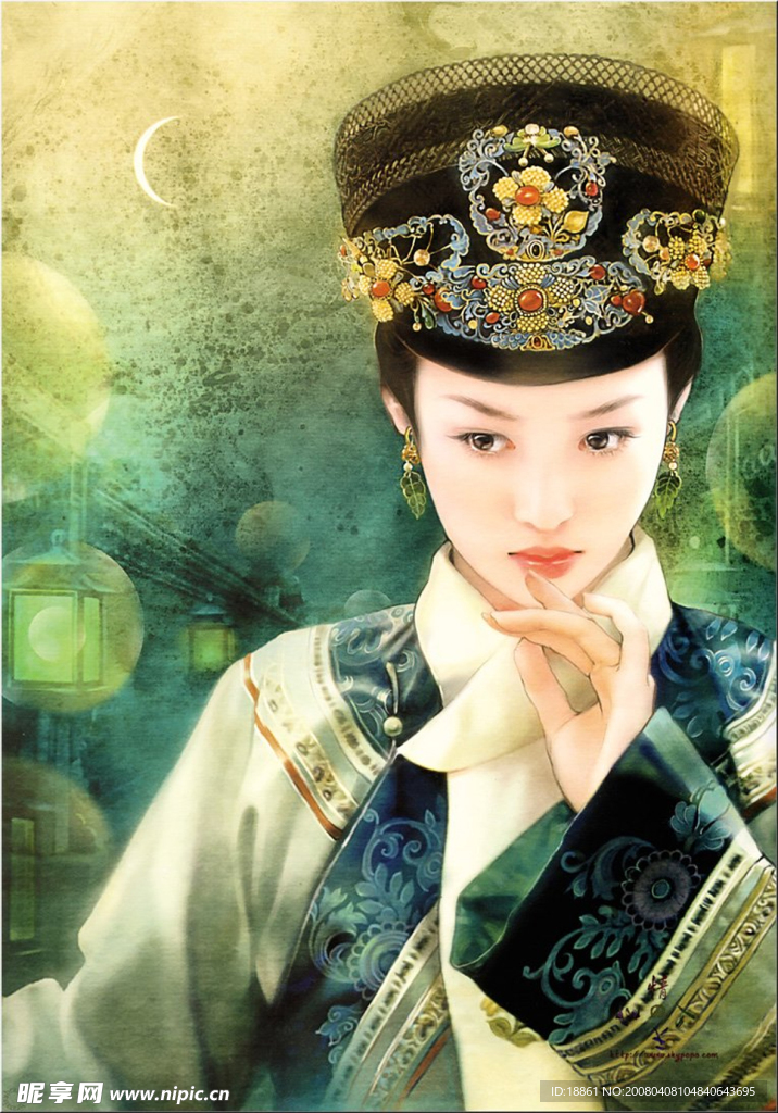 手绘古装美女