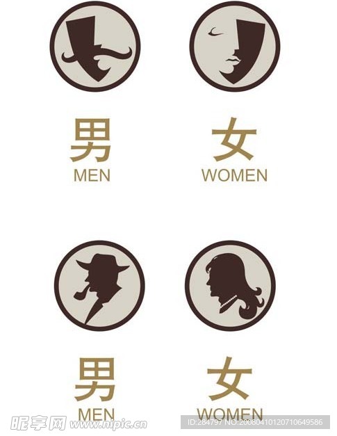 洗手间公共标识