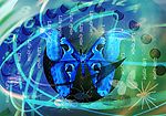 psd蓝色蝴蝶