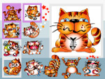 卡 通 加 菲 猫 矢 量 图