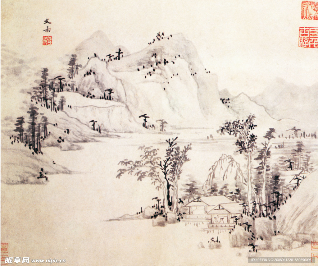 文嘉山水花卉一