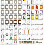 精美花纹画框矢量素材包(共83eps)