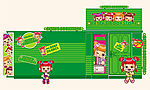精品韩国卡通女孩and书店矢量素材