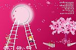 粉红色儿童相册模板