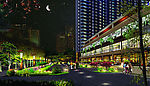 湾海一号商业街夜景效果