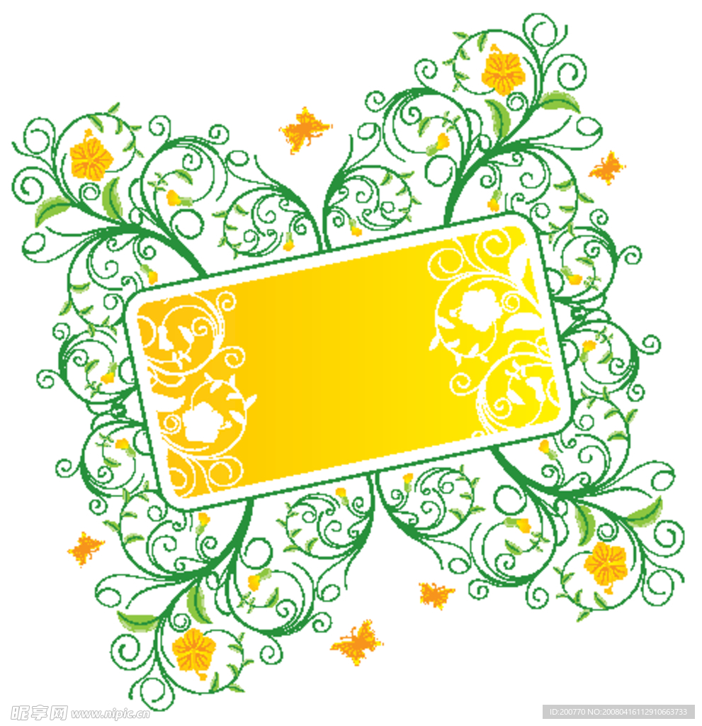矢量花底纹