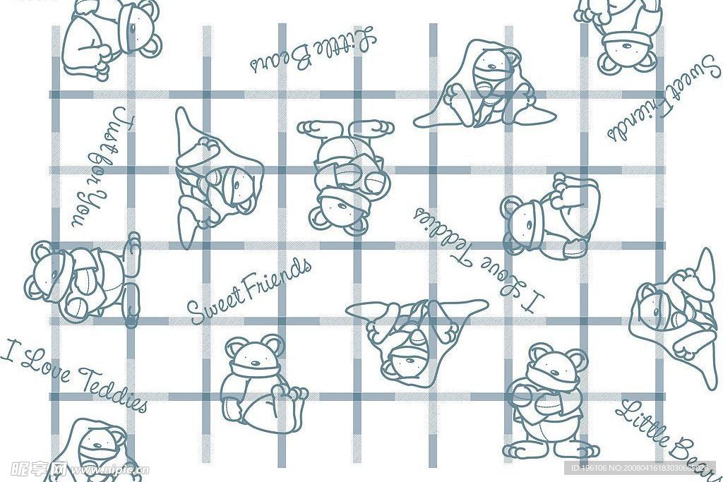 组合元素 时尚小熊