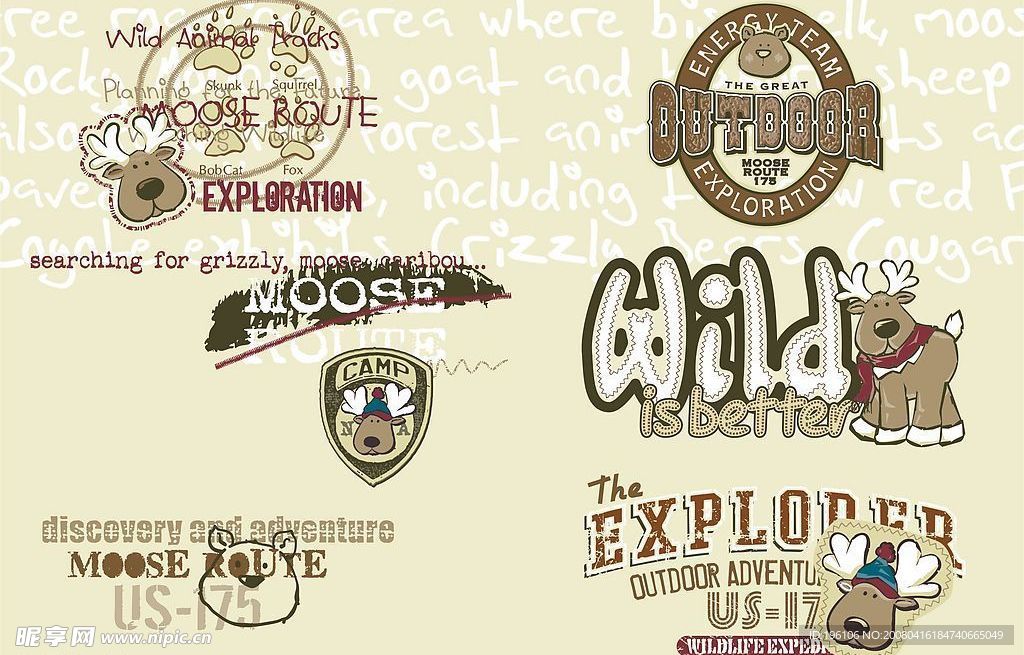 可爱的小鹿 元素组合