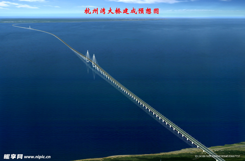 杭州湾大桥建成预想图