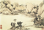文徵明石湖图