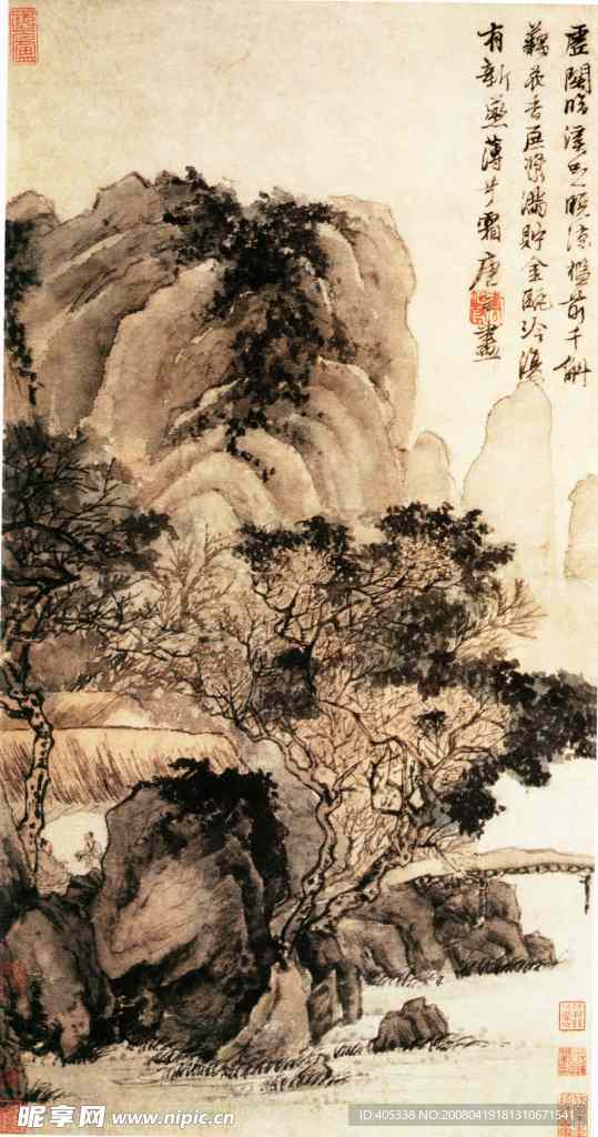 虚阁晚凉图