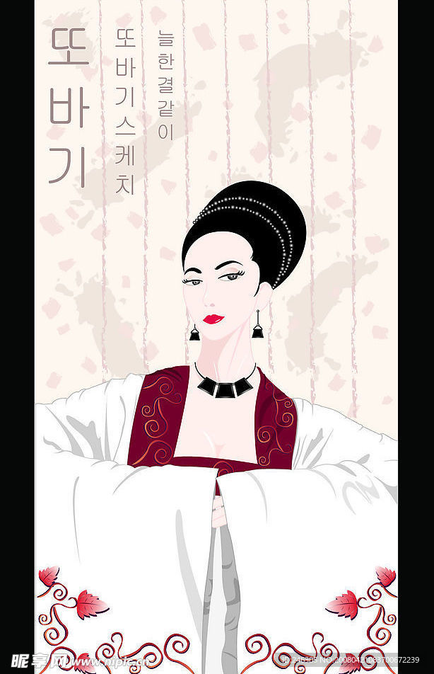 矢量古代美女