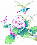 精美的工笔花鸟画