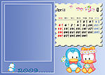 2009年《台历模板4月》