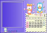 2009年《台历模板7月》