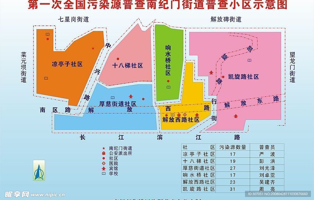 重庆南纪门地区普查小区示意图 cdr源文件