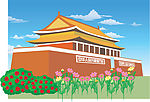 花团锦簇的天安门