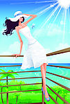 夏日美女