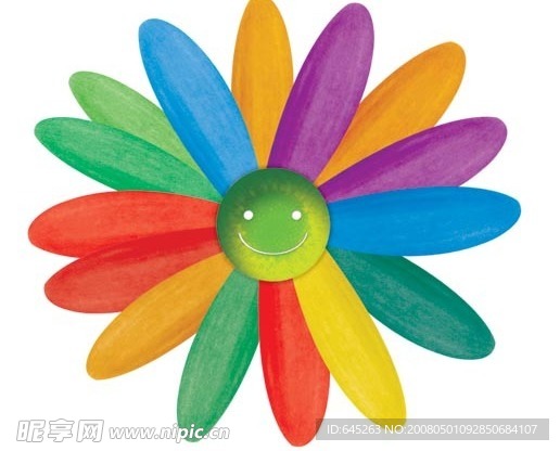 彩色花