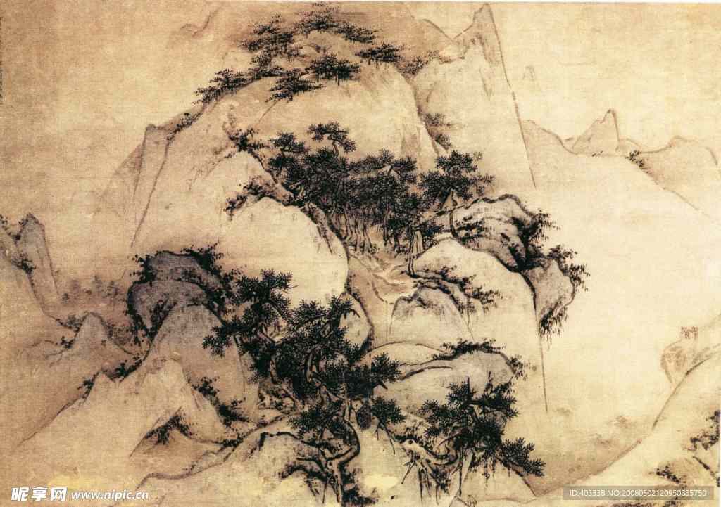 王 履华山图
