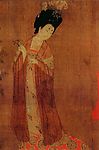 国画簪花仕女图