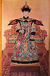 国画清朝皇后画像