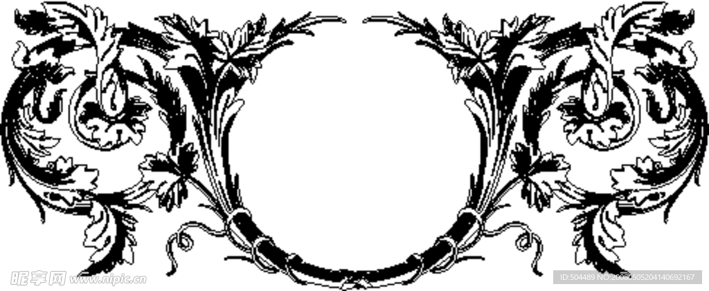 西方矢量花纹