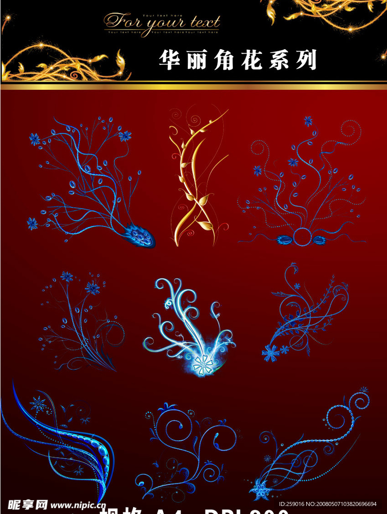 华丽角花 花纹图片4