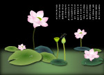 荷塘月色矢量图
