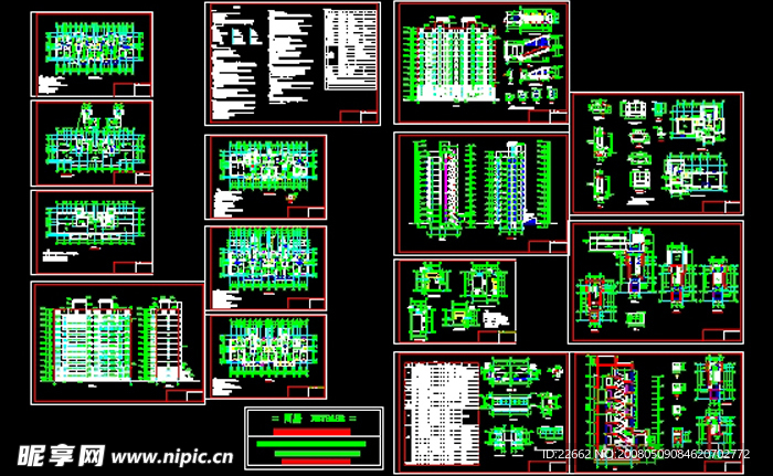 小高层住宅楼建筑全套cad施工图