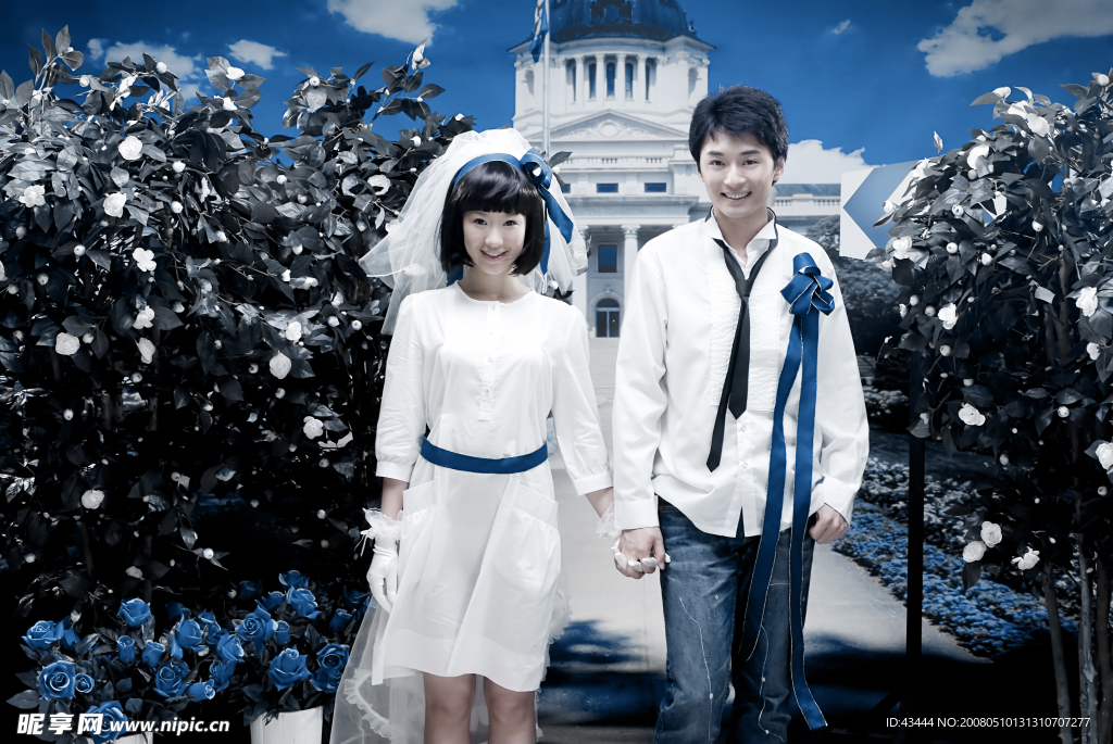 时尚情侣婚纱照
