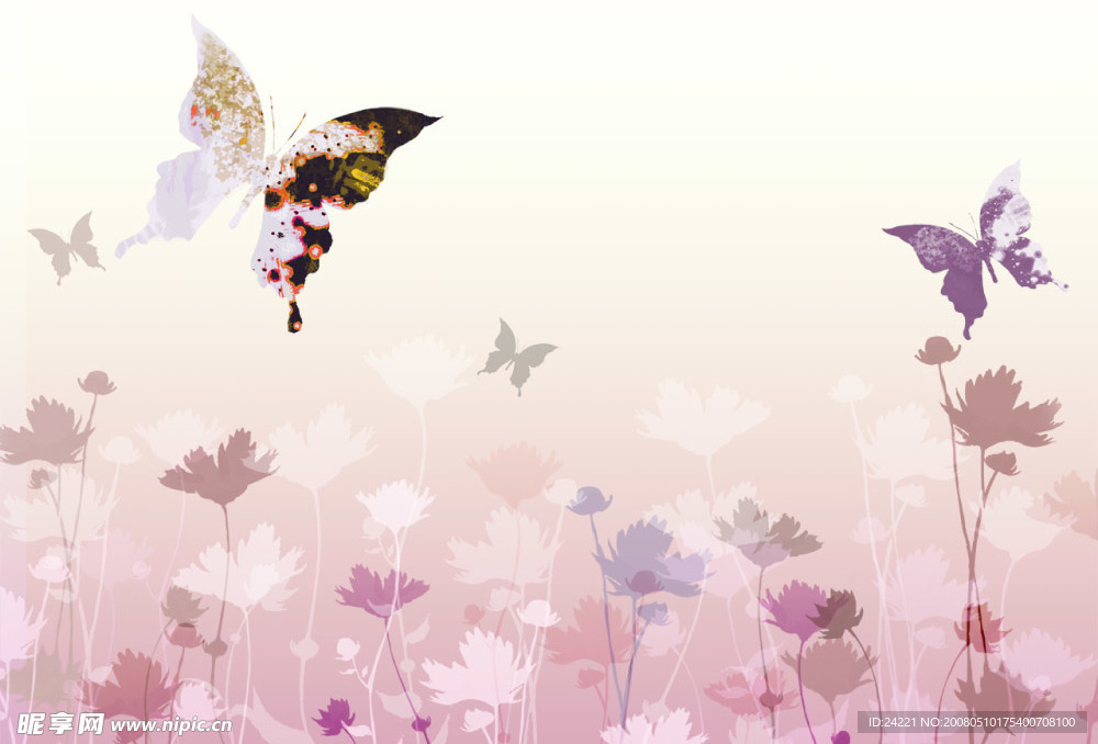 蝴蝶花纹