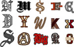 字母DIY 矢量图