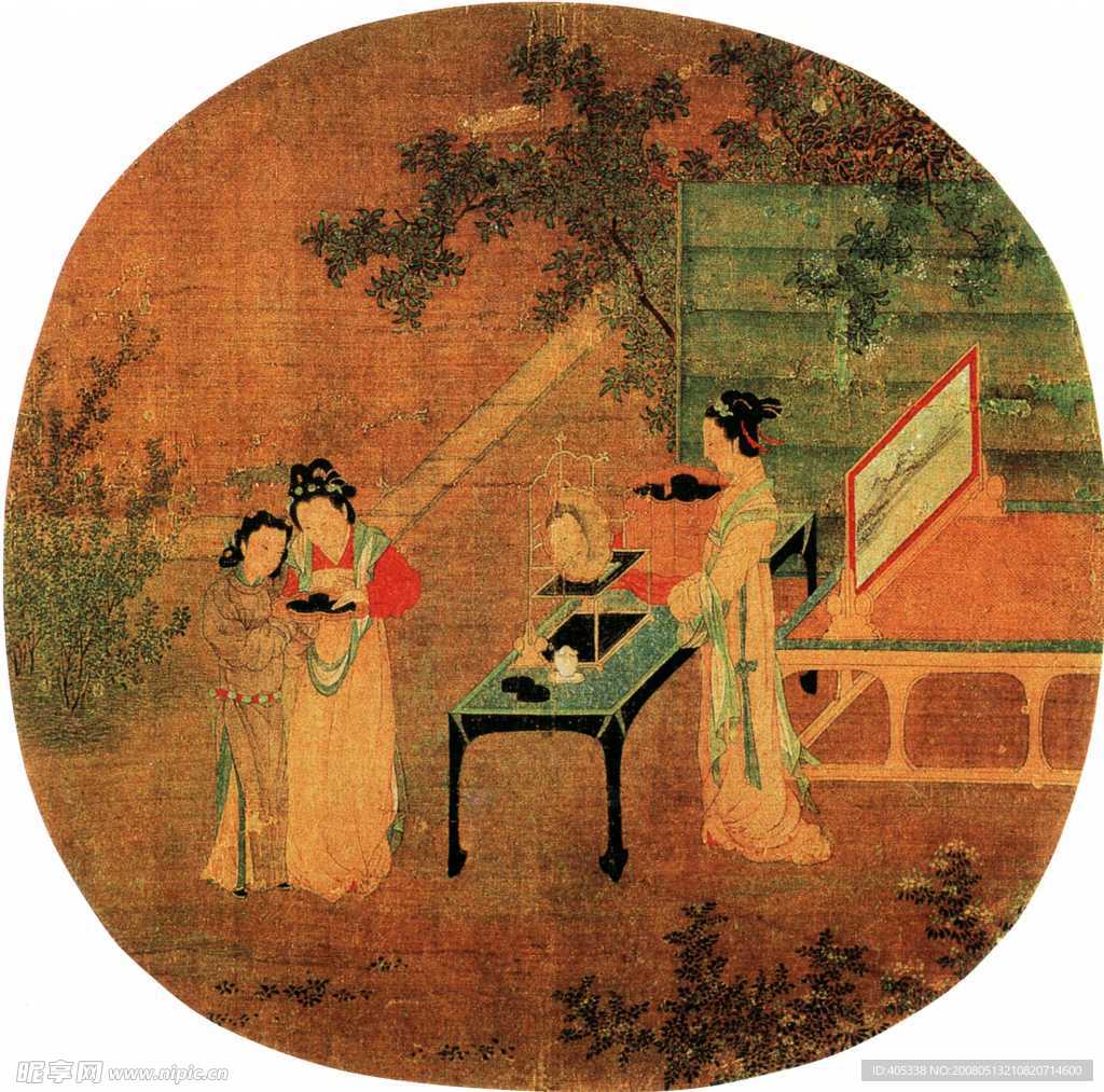 绣栊晓镜图