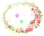 淡雅花边图框