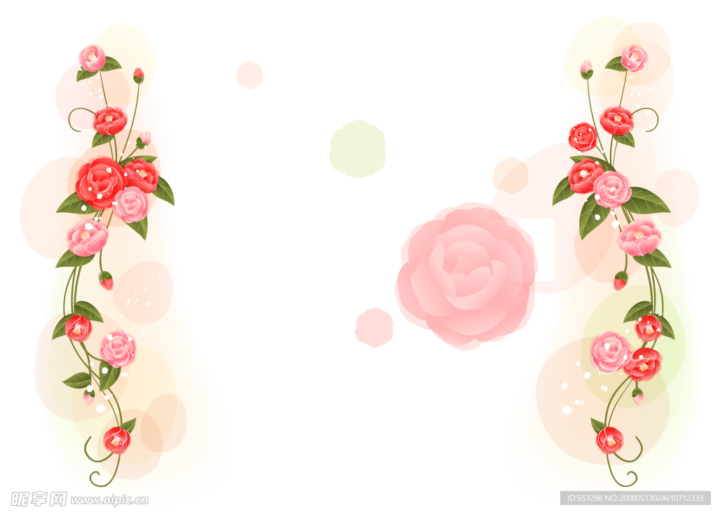 淡雅花边图框