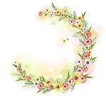 淡雅花边图框