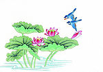 莲花与鸟