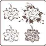 水墨画莲花