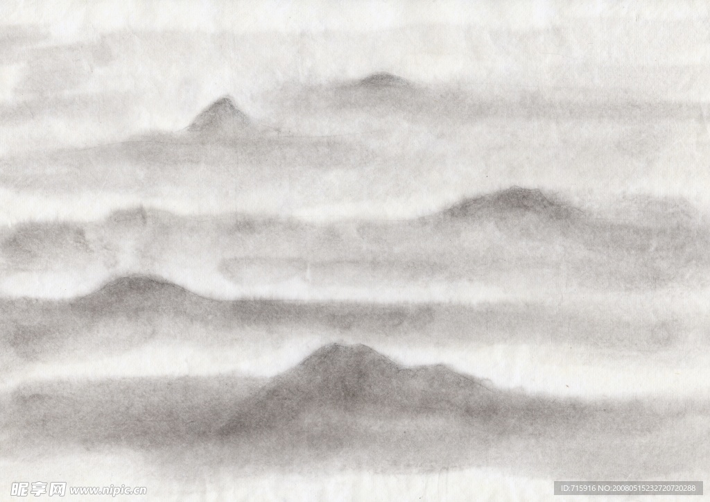 国画水墨风景