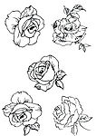 卡通花朵  鲜花漫画  鲜花矢量