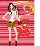 时尚甜美女孩