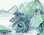 山水水墨画