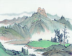 山水水墨画