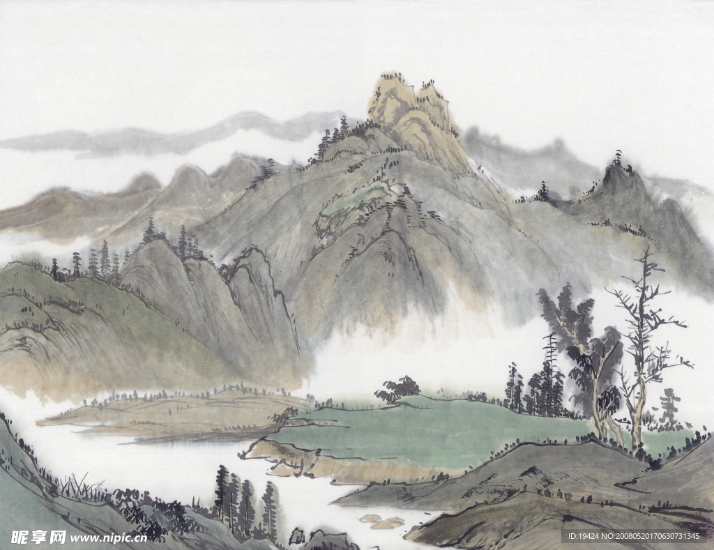 山水水墨画