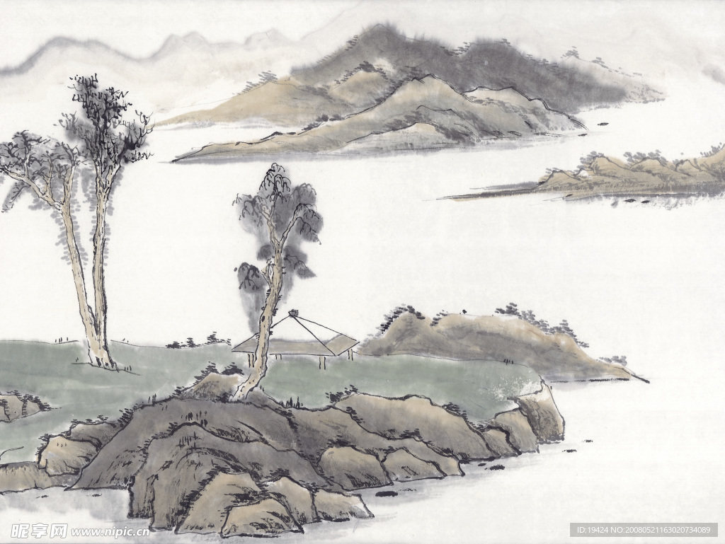 山水水墨画