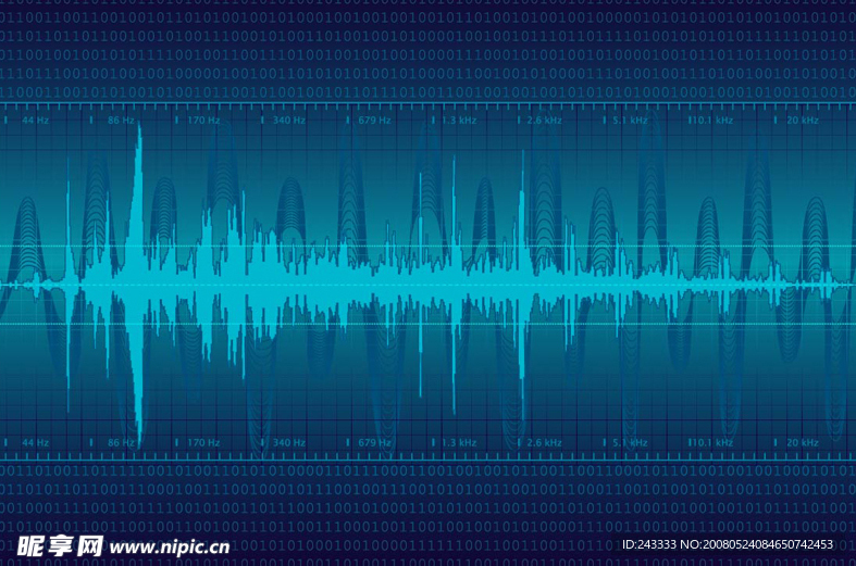 数字式声音声波矢量素材