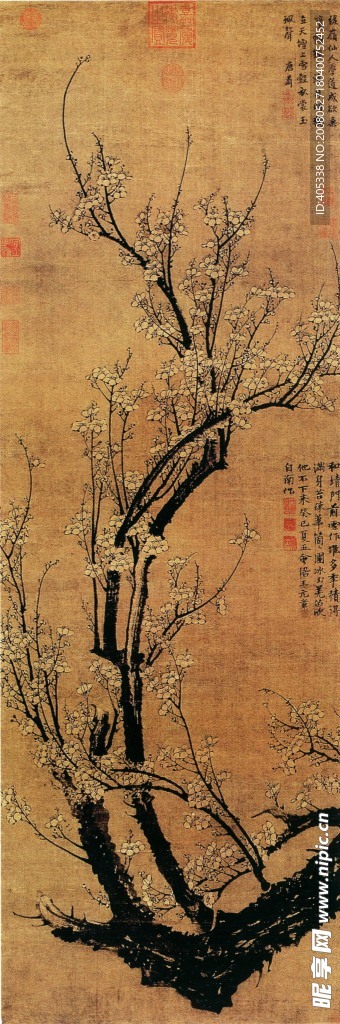 南枝春早图