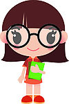 带眼镜的女孩
